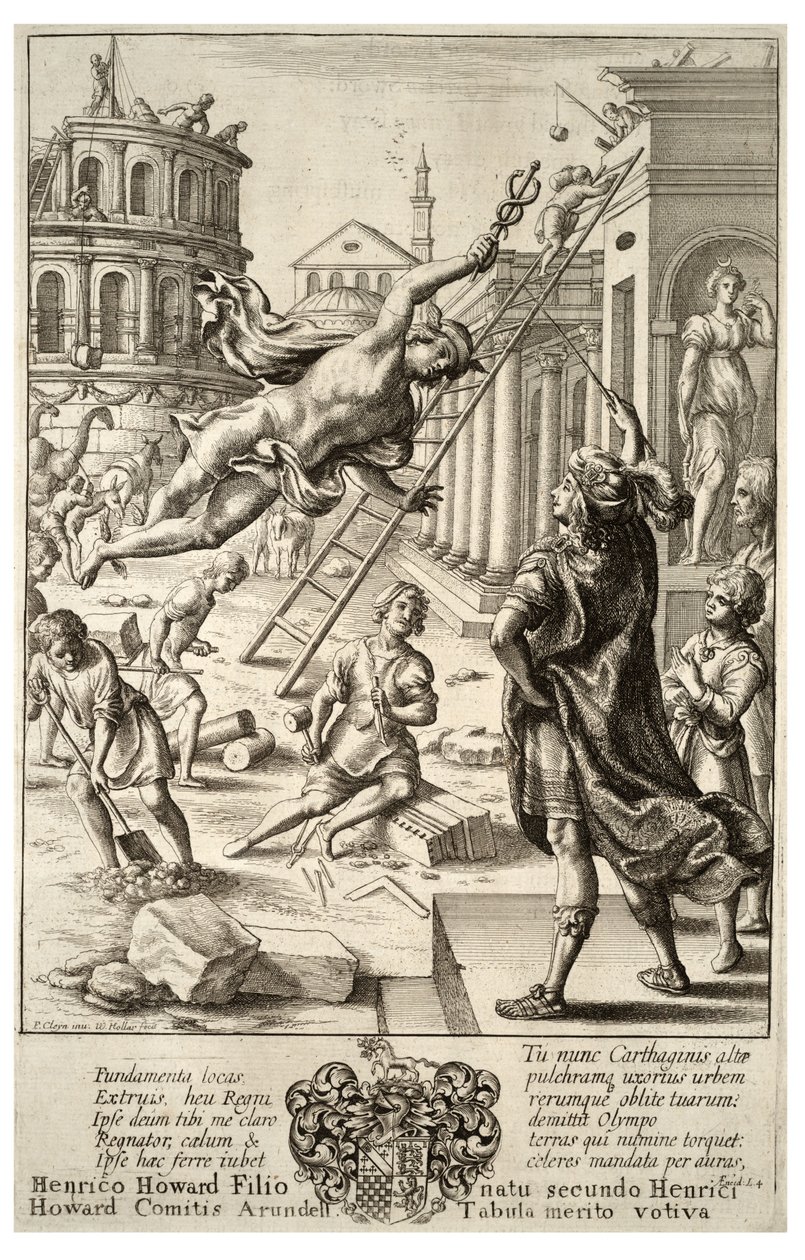 Mercurius en Aeneas. Staat 3 door Wenceslaus Hollar