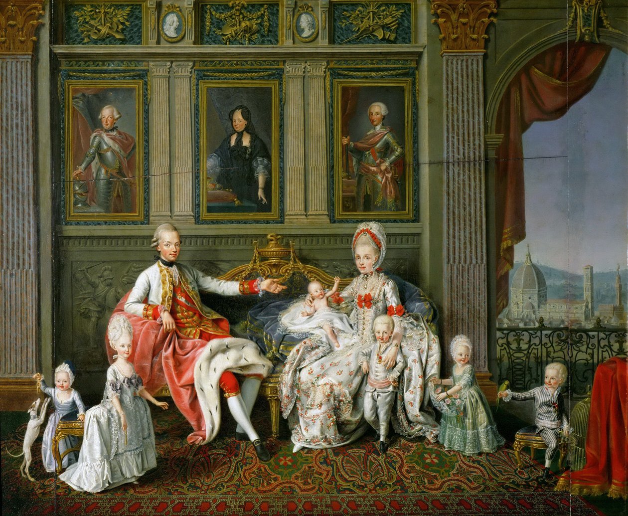 Groot Hertog Leopold met zijn familie door Wenceslaus Werlin