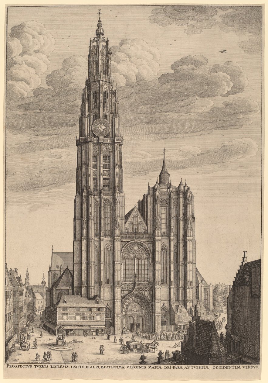 Kathedraal van Antwerpen door Wenceslaus Hollar