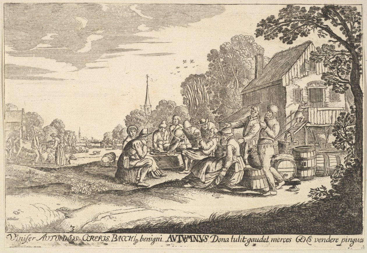 Herfst, 1629 door Wenceslaus Hollar