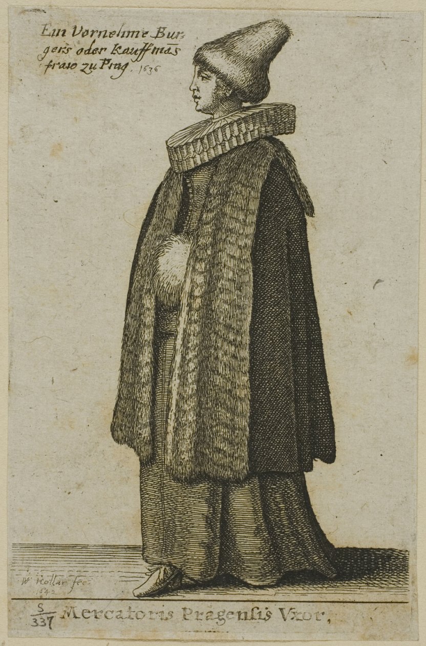 Boheemse vrouw van goede kwaliteit door Wenceslaus Hollar
