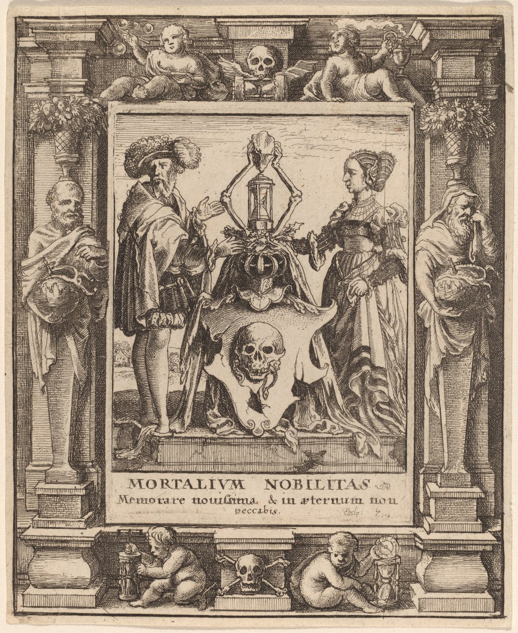 Doodswapen door Wenceslaus Hollar
