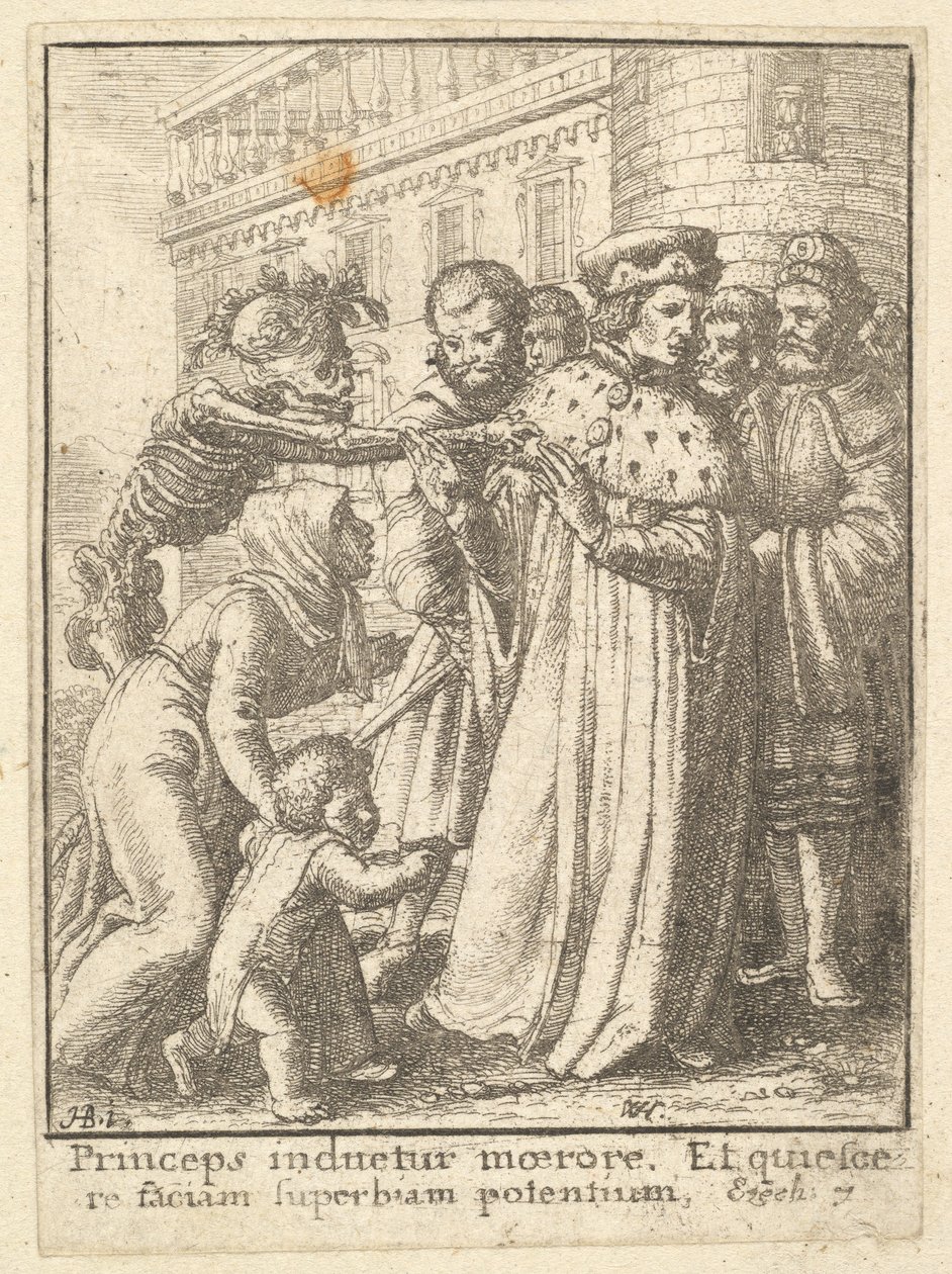 Hertog, uit de Dans van de Dood door Wenceslaus Hollar