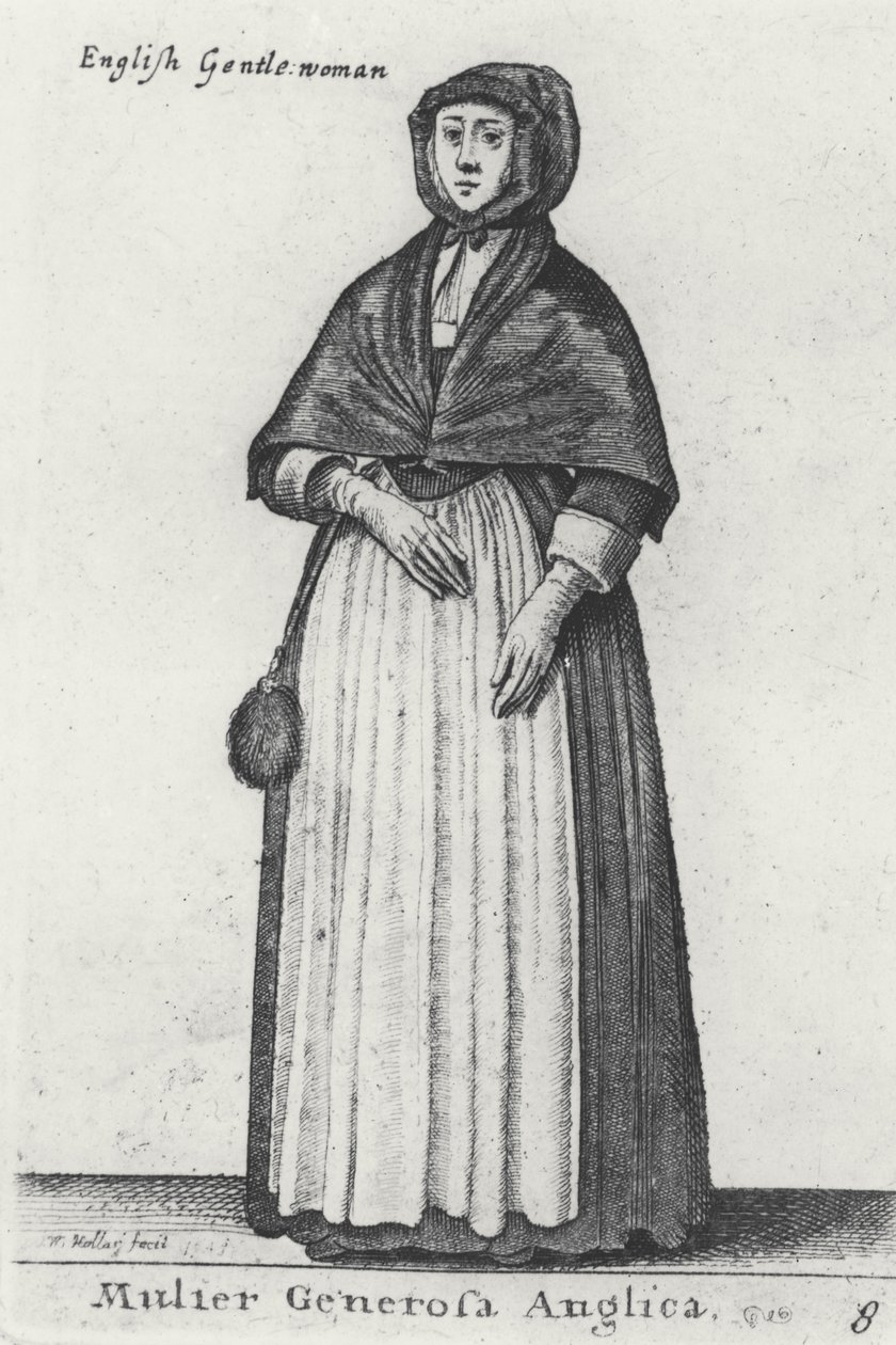 Engelse Dame, 1643 door Wenceslaus Hollar