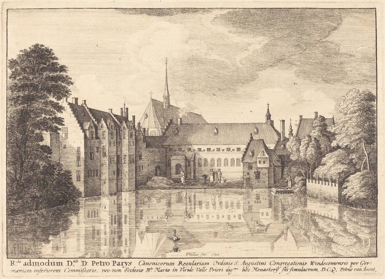 Abdij van Groenendael door Wenceslaus Hollar