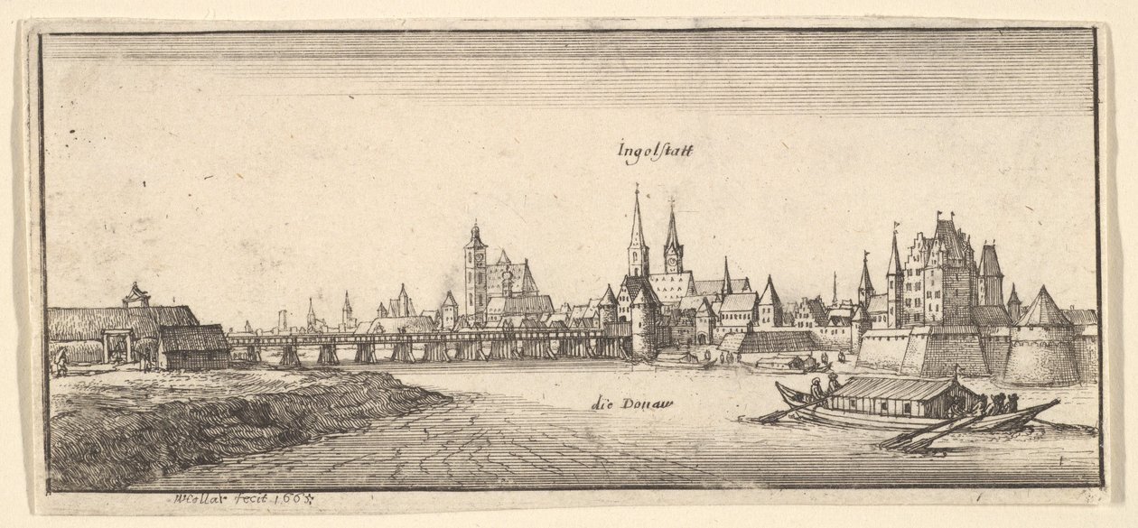 Ingolstadt, 1665 door Wenceslaus Hollar