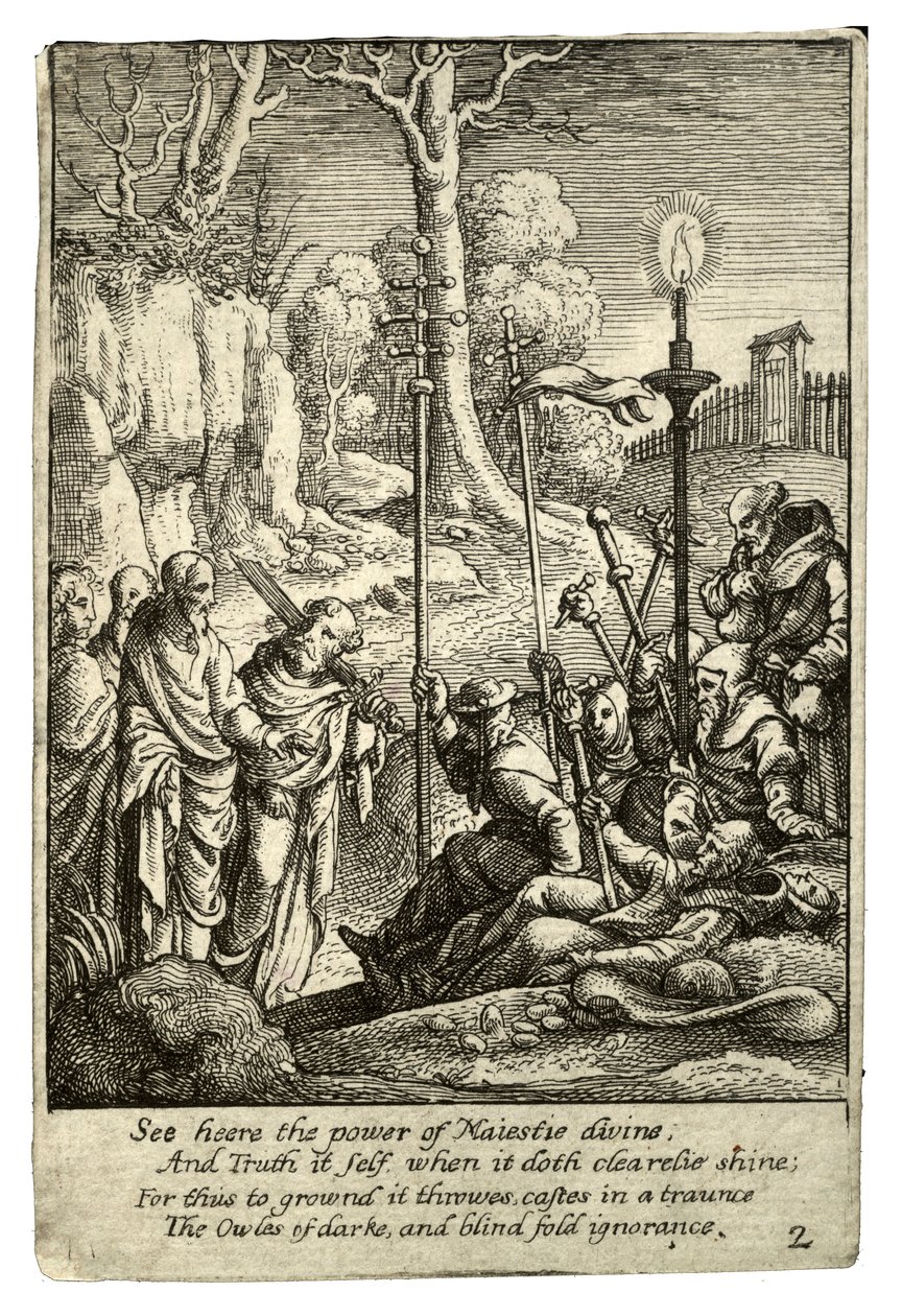 Jezus confronteert zijn tegenstanders door Wenceslaus Hollar