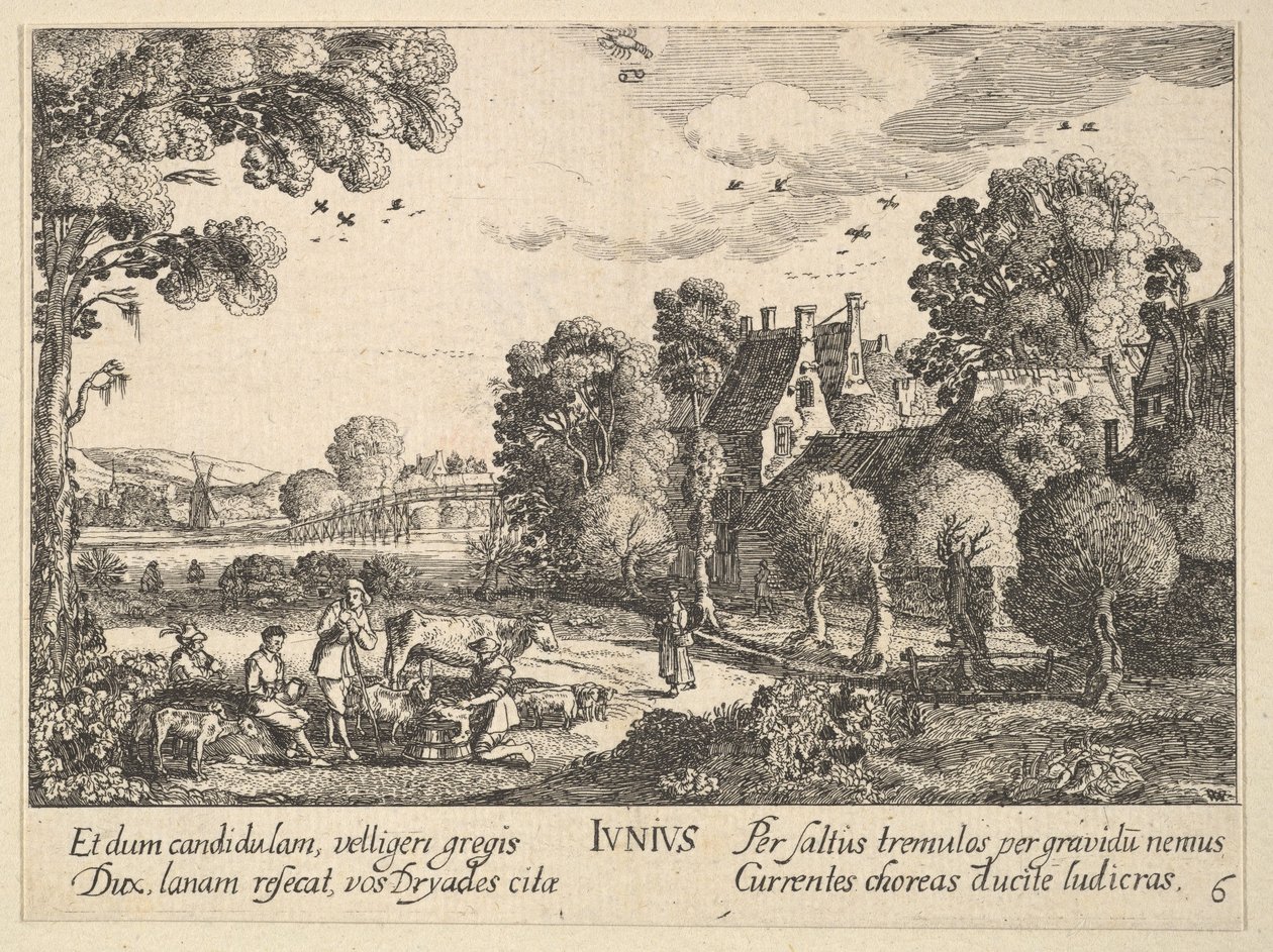Juni, 1628-29 door Wenceslaus Hollar