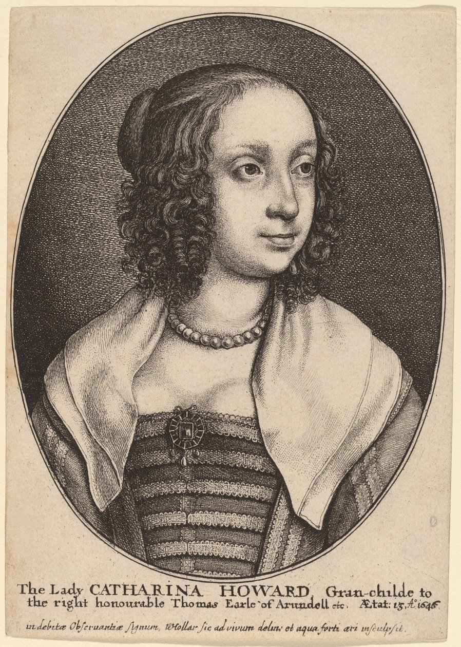 Lady Catherine Howard door Wenceslaus Hollar