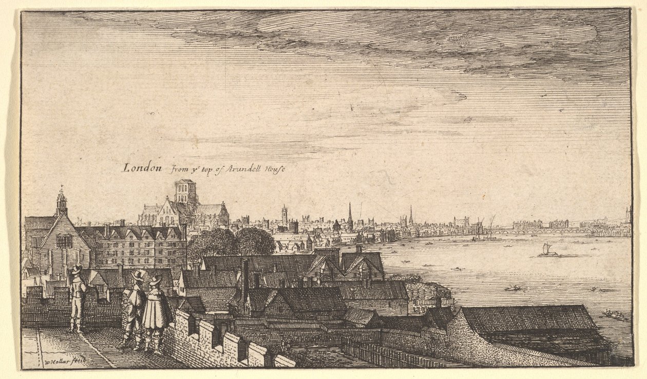 Londen vanaf Arundel House door Wenceslaus Hollar