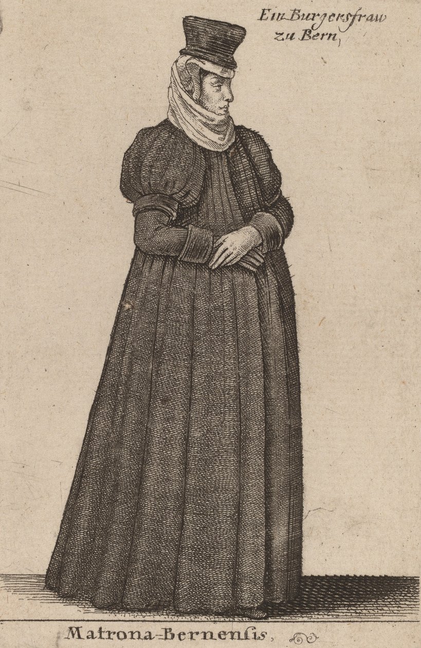 Matrona Bernensis door Wenceslaus Hollar