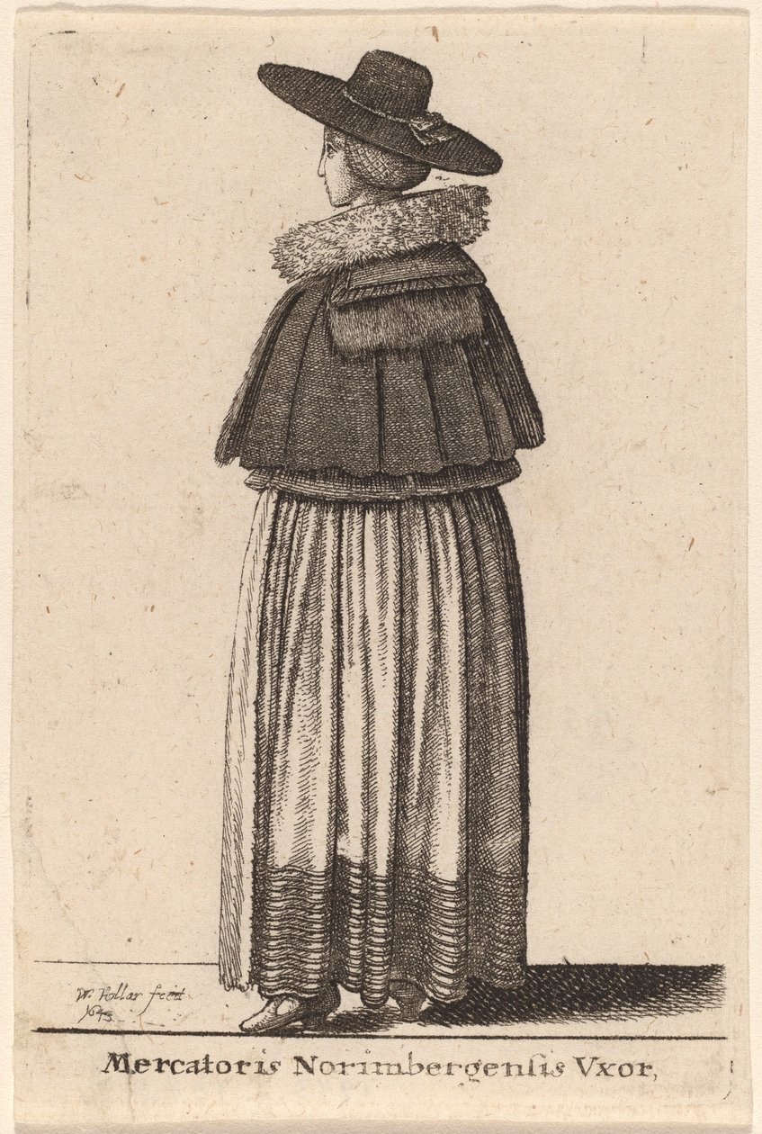 Mercatoris Norimbergensis Vrouw door Wenceslaus Hollar