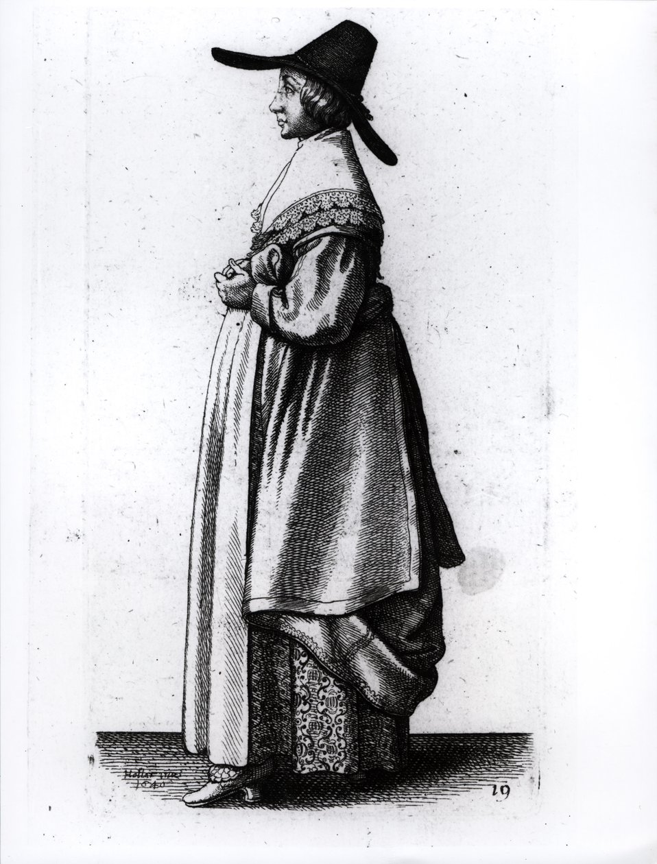 Koopmansvrouw, 1640 door Wenceslaus Hollar