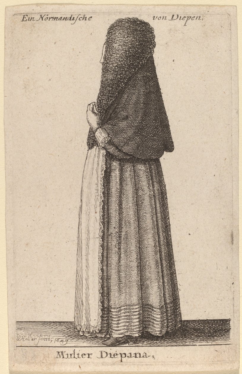 Mulier Diepana door Wenceslaus Hollar