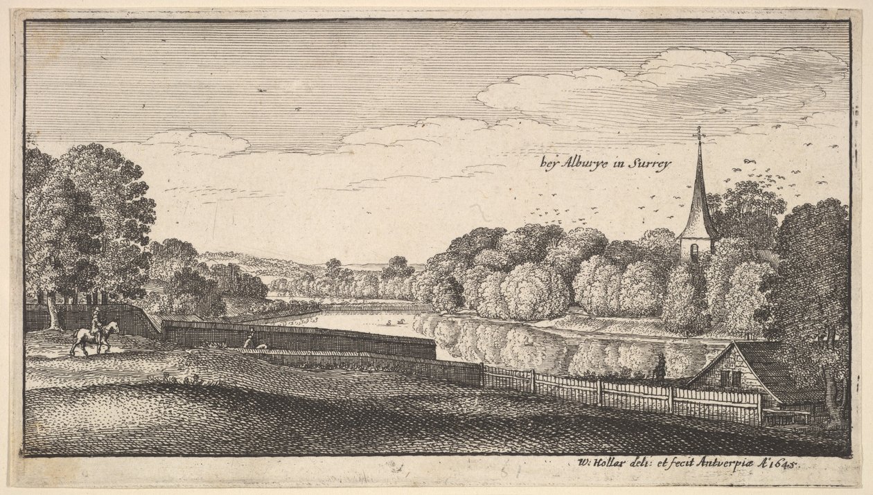 Bij Albury, 1645 door Wenceslaus Hollar