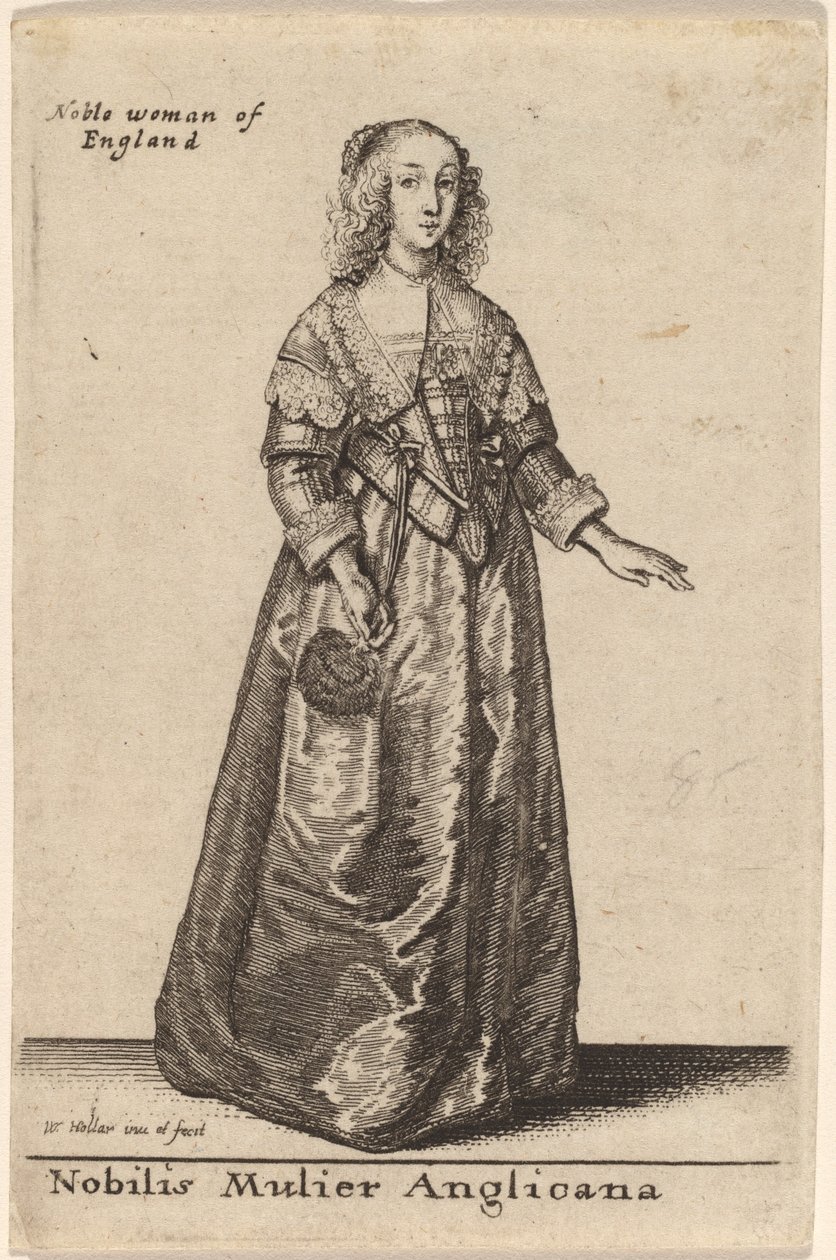 Nobilis Mulier Anglicana door Wenceslaus Hollar