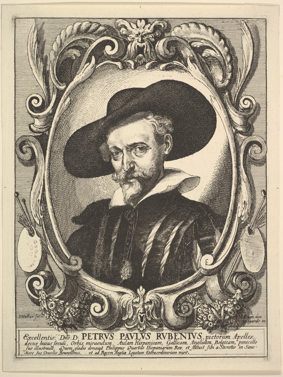 Peter Paul Rubens Petrus Paulus Rubenius, 1625-77 door Wenceslaus Hollar