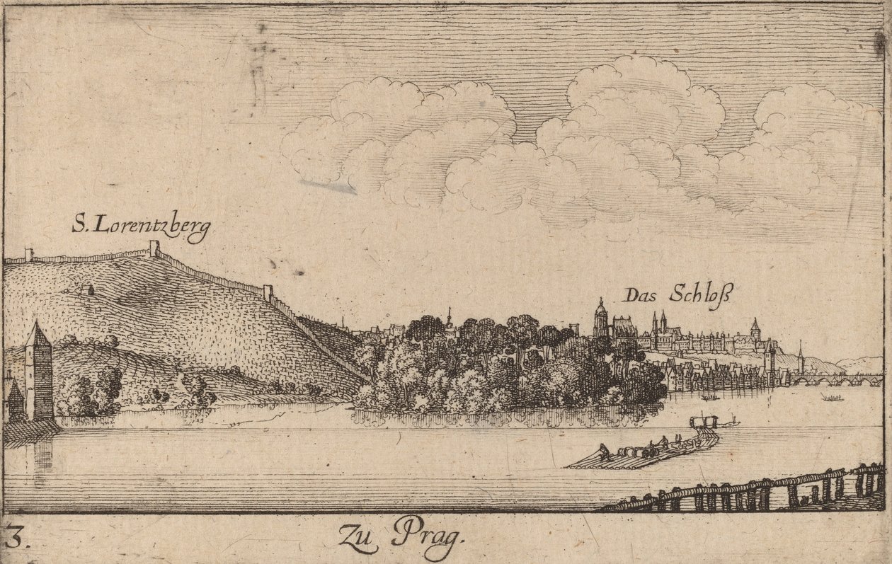 Praag, 1635 door Wenceslaus Hollar