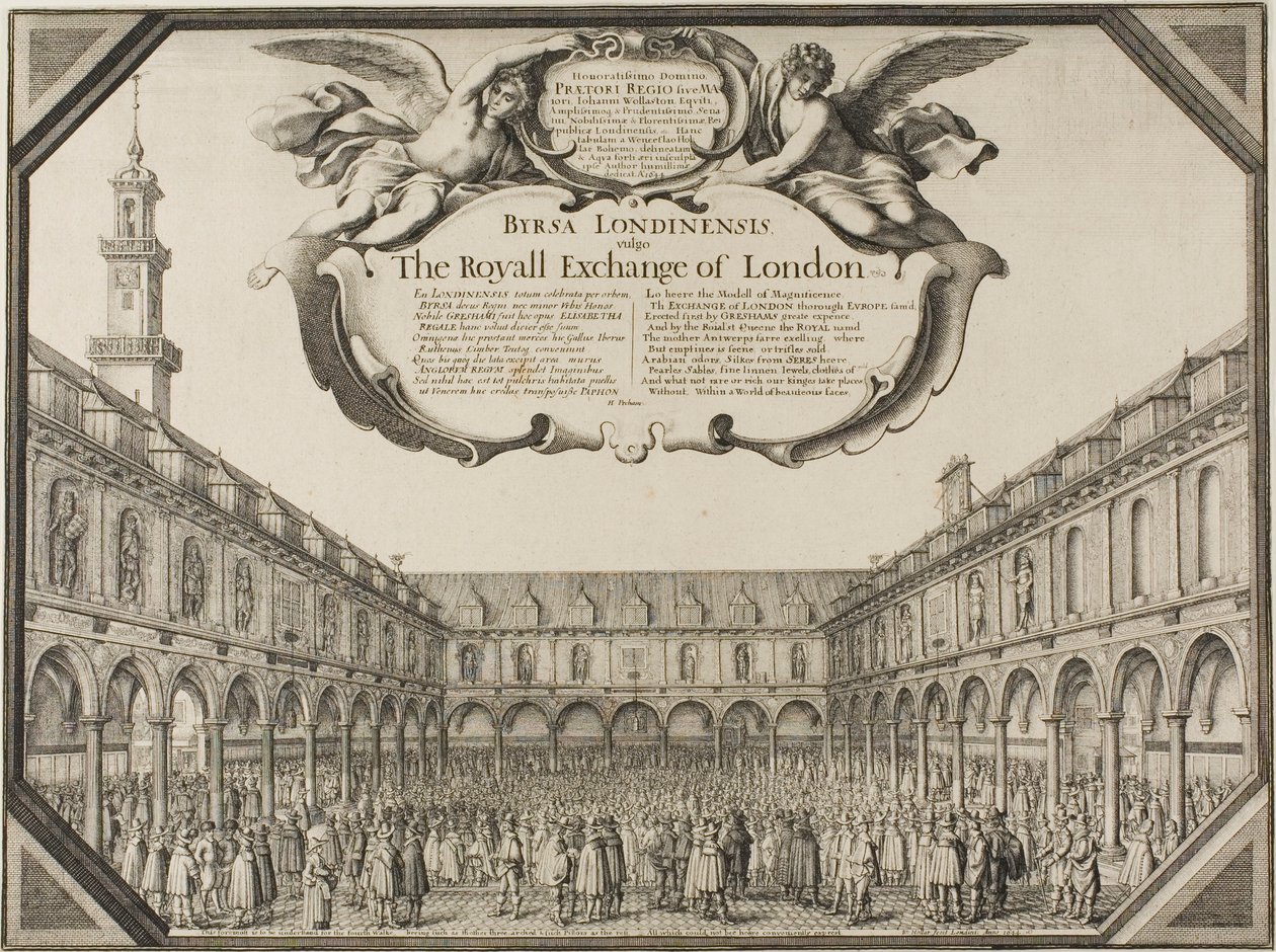 Royal Exchange door Wenceslaus Hollar