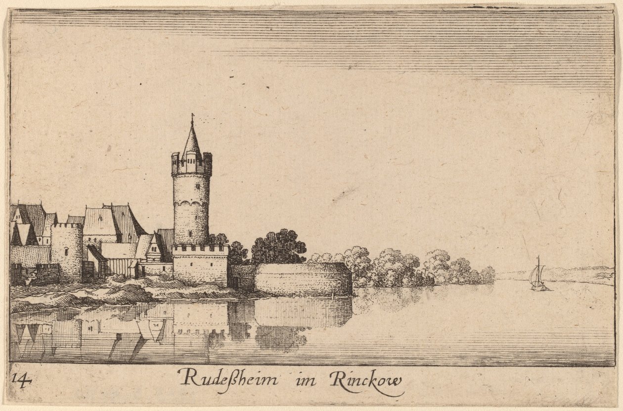 Rudesheim door Wenceslaus Hollar