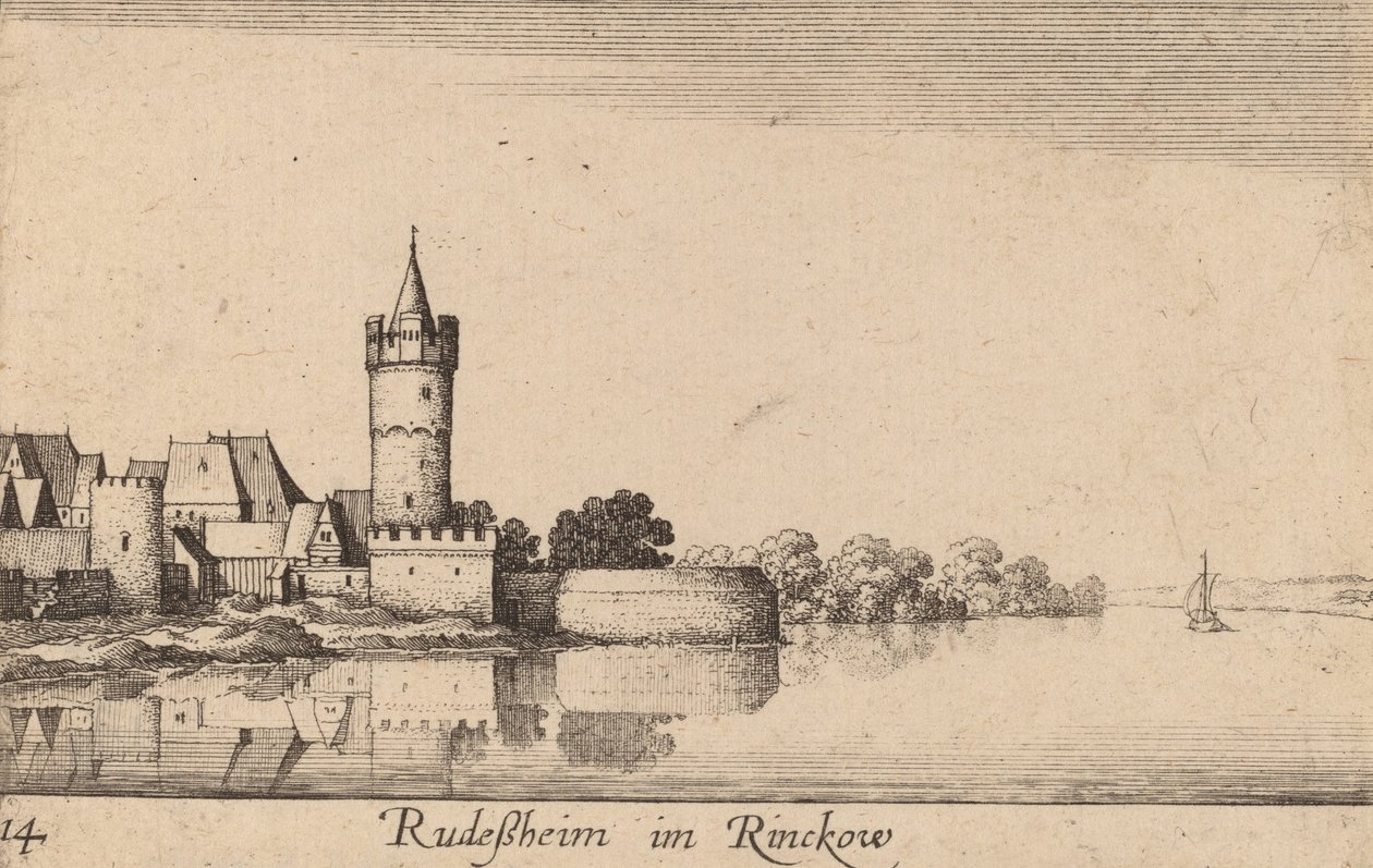 Rudesheim door Wenceslaus Hollar