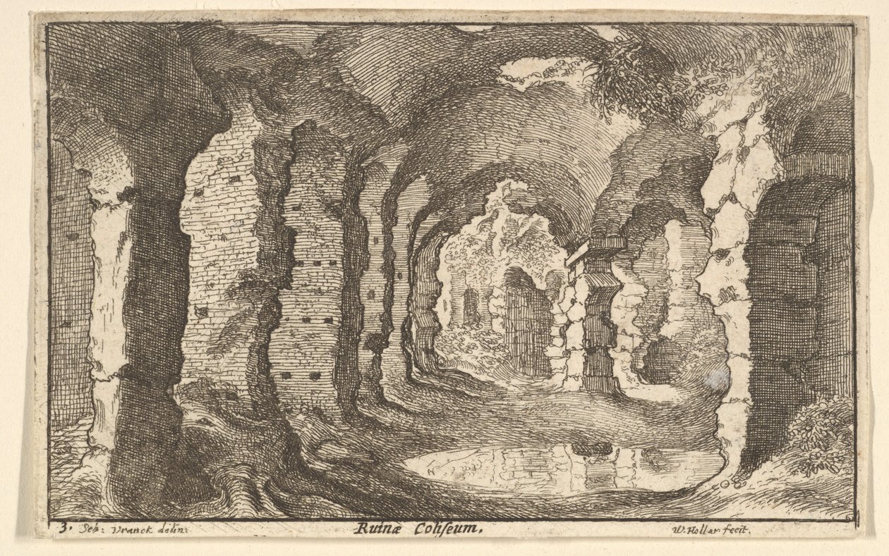 Ruïnes van het Colosseum door Wenceslaus Hollar