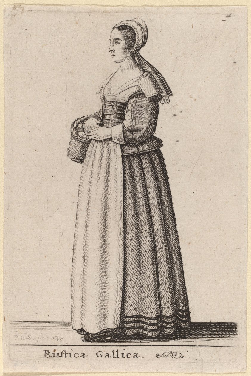 Rustica Gallica door Wenceslaus Hollar