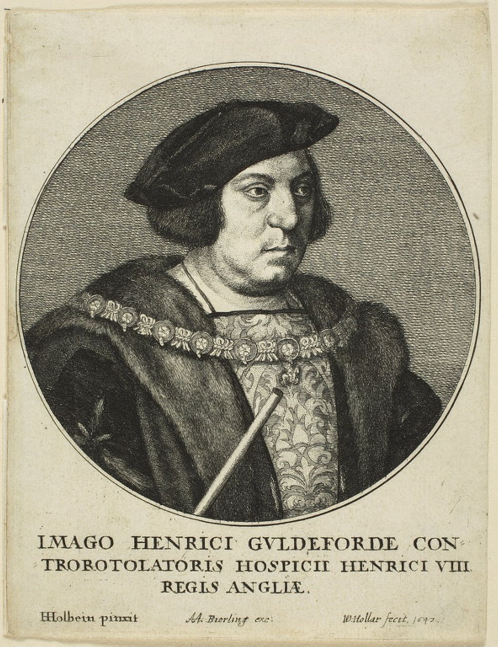 Sir Henry Guildford door Wenceslaus Hollar