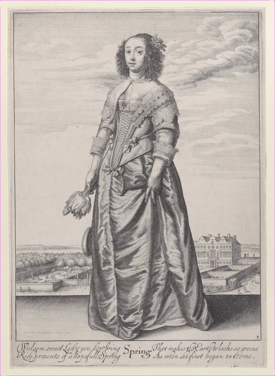 Lente, uit De Seizoenen, 1643-44 door Wenceslaus Hollar