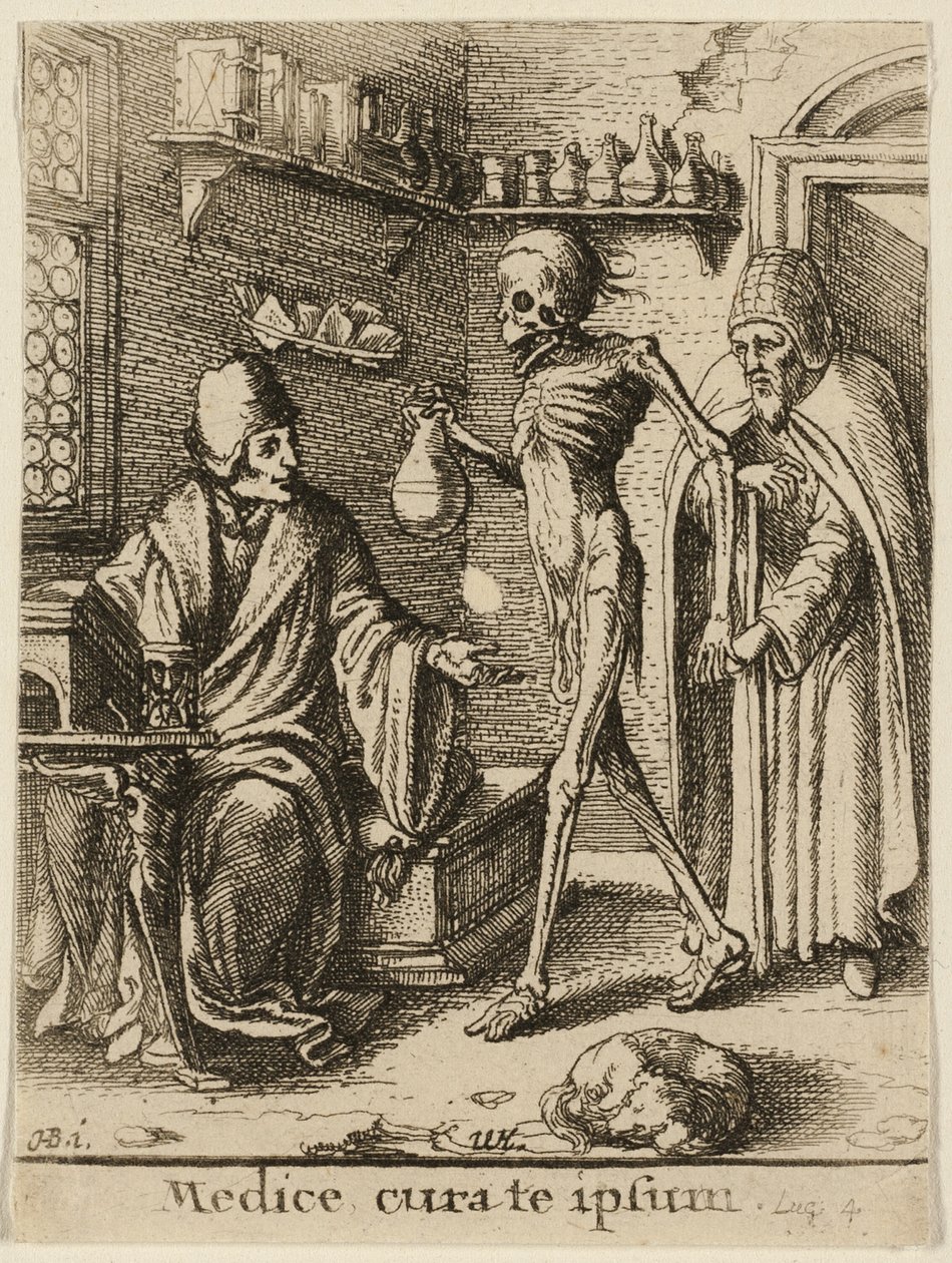 De Dokter en de Dood door Wenceslaus Hollar