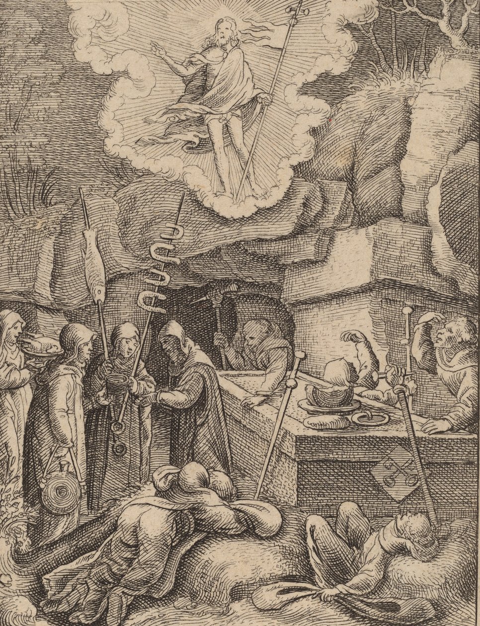 De Opstanding door Wenceslaus Hollar
