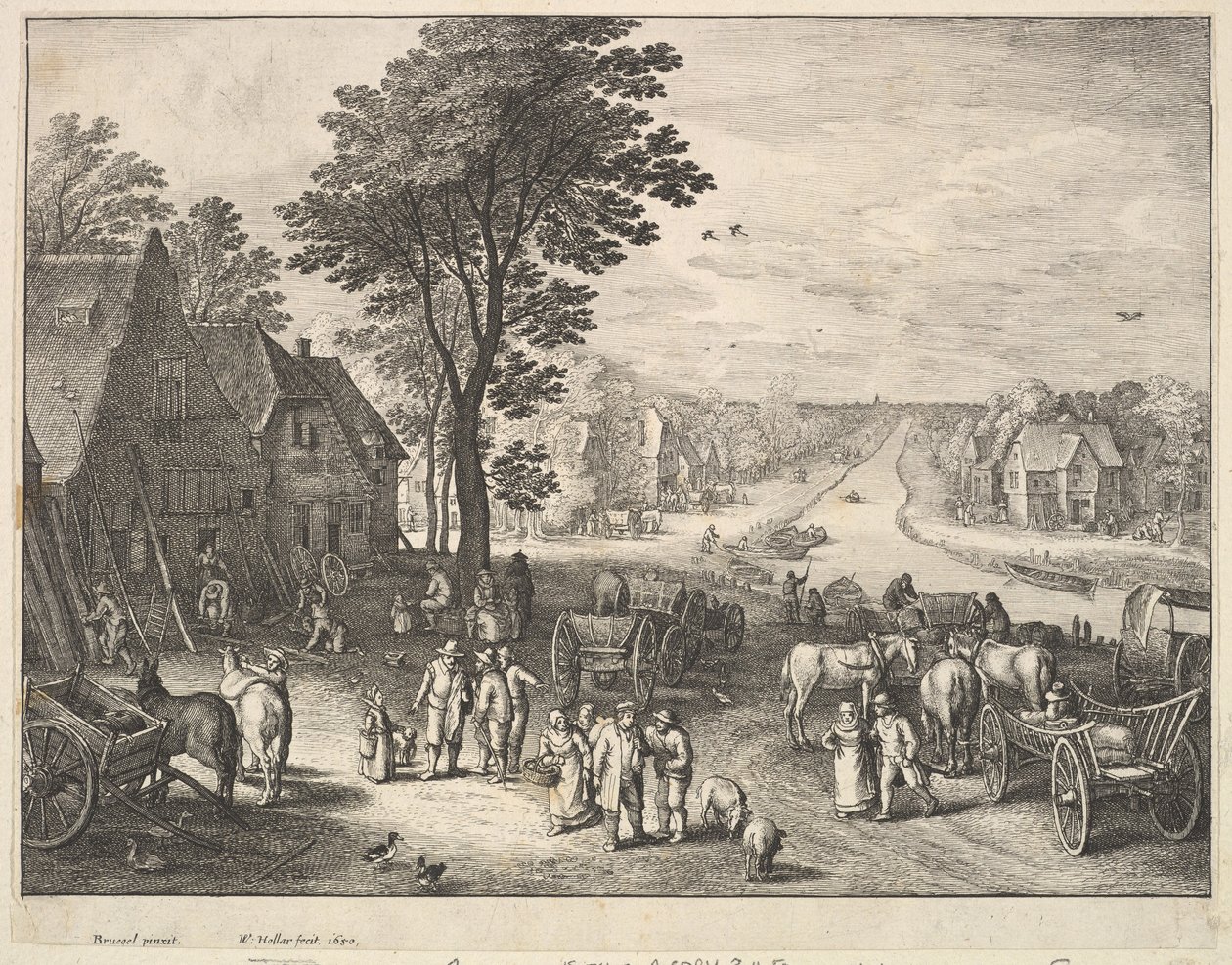 Het Rechte Kanaal door Wenceslaus Hollar