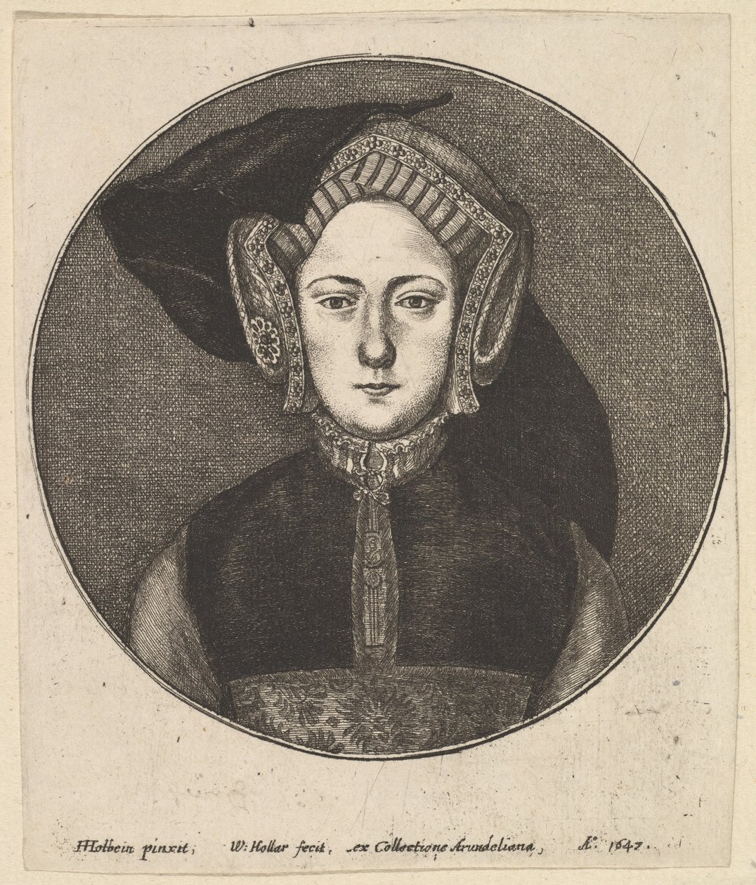 Onbekende Vrouw door Wenceslaus Hollar