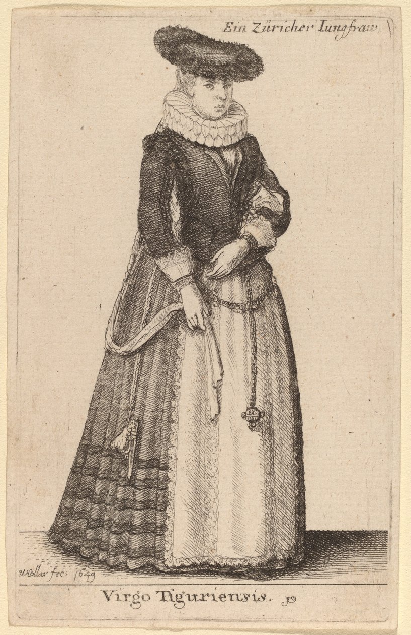 Virgo Tiguriensis door Wenceslaus Hollar