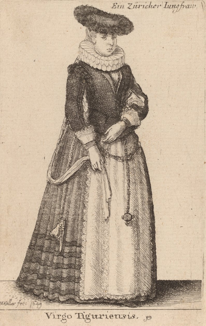Virgo Tiguriensis, 1649 door Wenceslaus Hollar