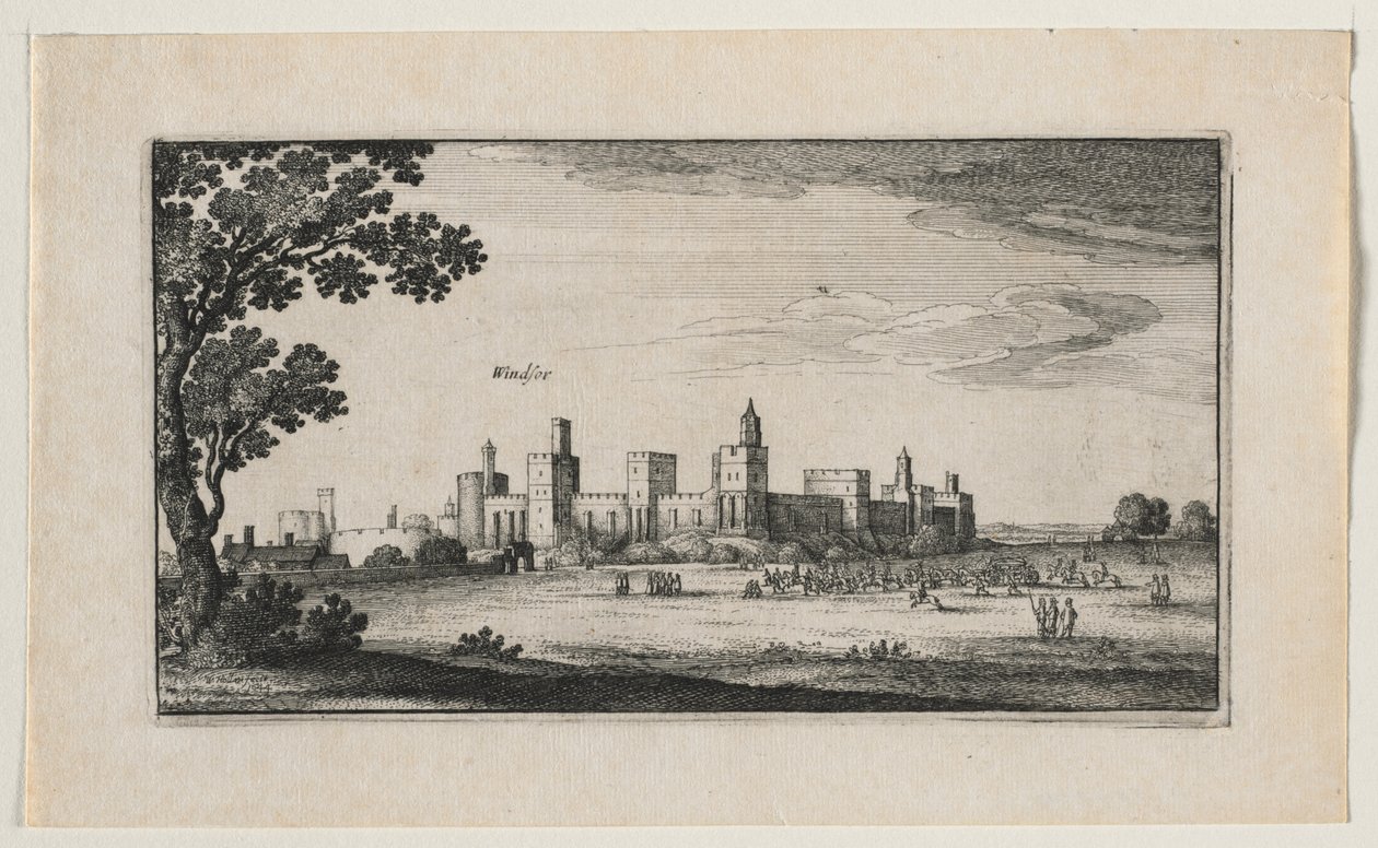 Windsor Castle vanuit het zuidoosten door Wenceslaus Hollar