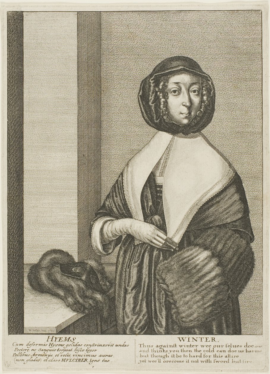 Winter door Wenceslaus Hollar