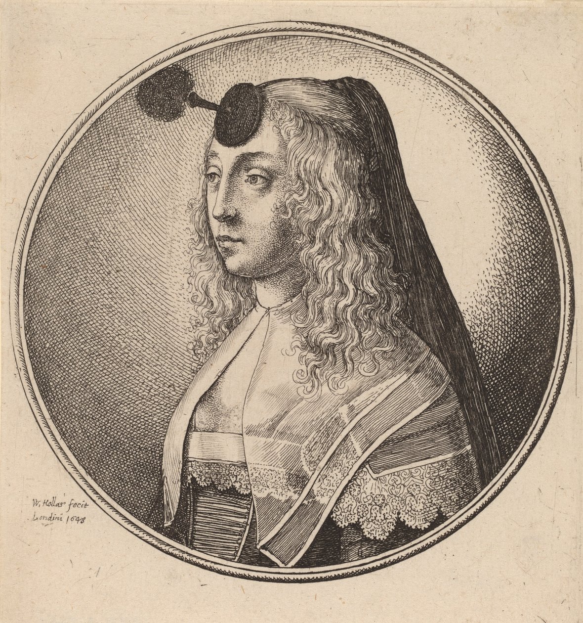Vrouw van Antwerpen, 1643 door Wenceslaus Hollar