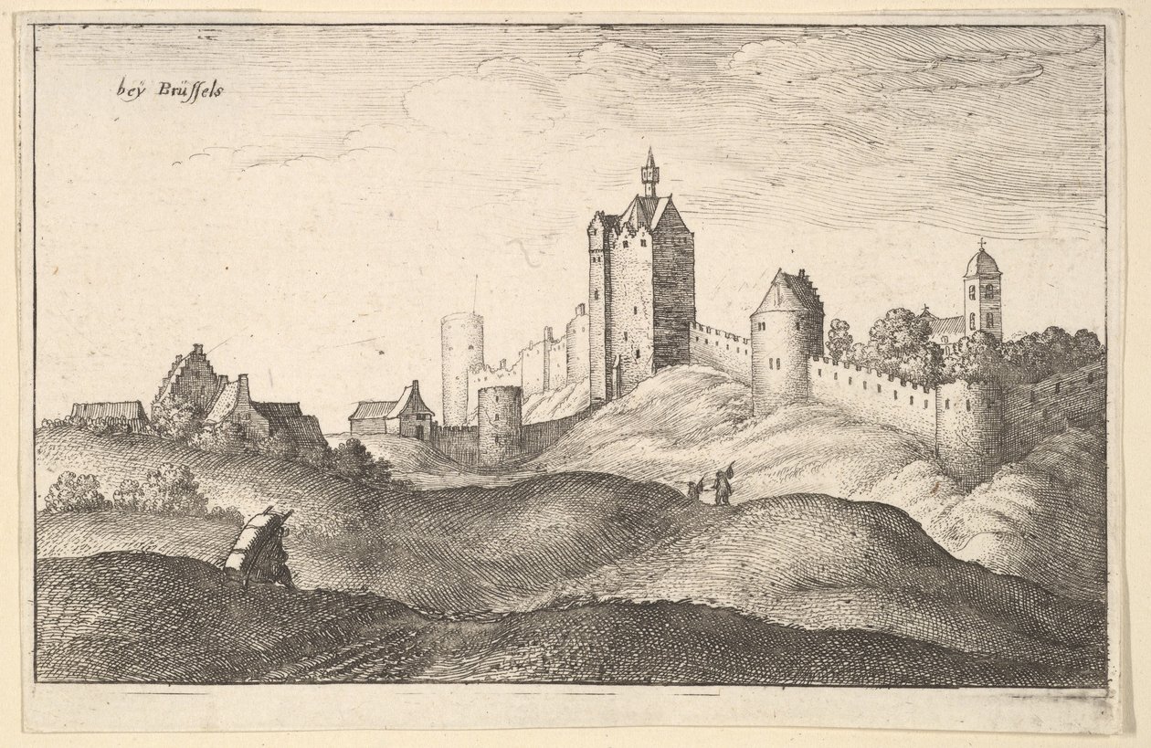 bij Brussel, ca. 1643 door Wenceslaus Hollar