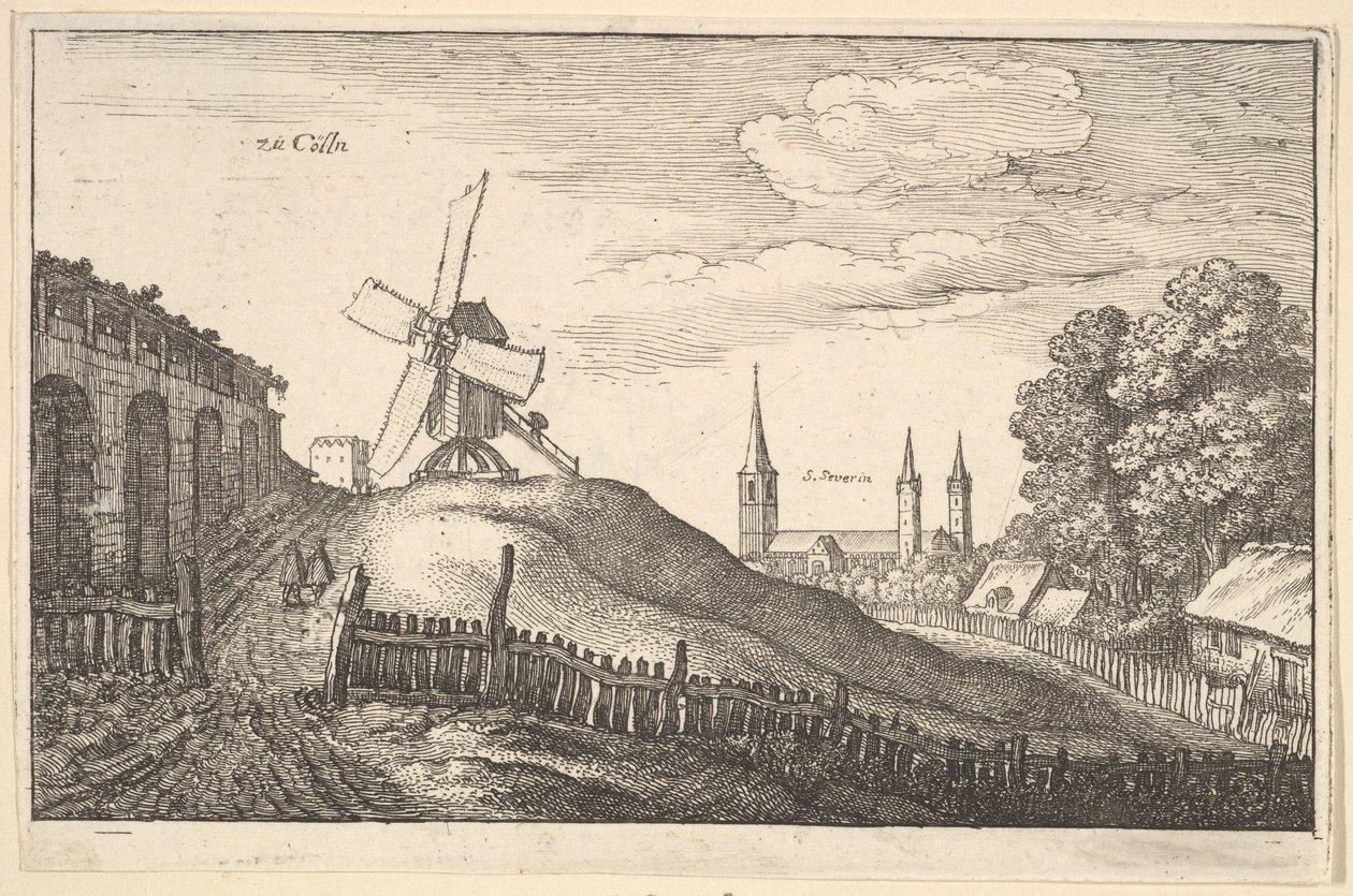 zu Köln Keulen, 1643 door Wenceslaus Hollar