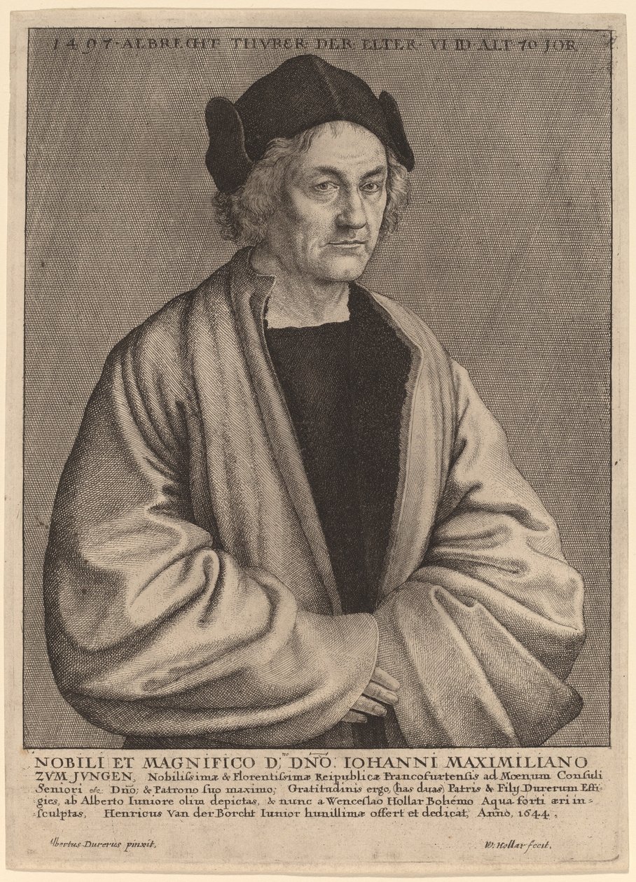 Vader van Albrecht Dürer door Wenceslaus Hollar after Albrecht Dürer