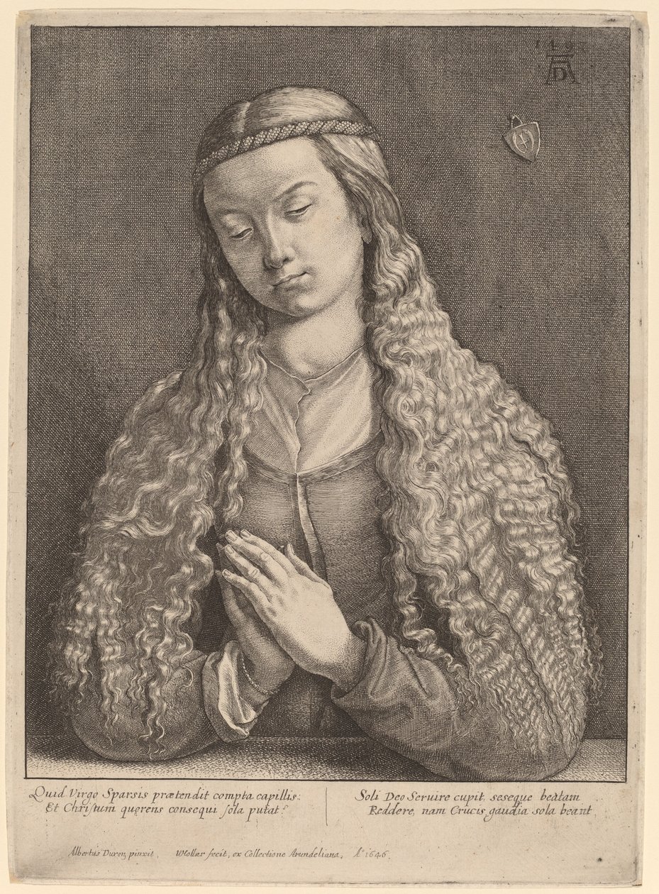 Katharine Furlegerin door Wenceslaus Hollar after Albrecht Dürer