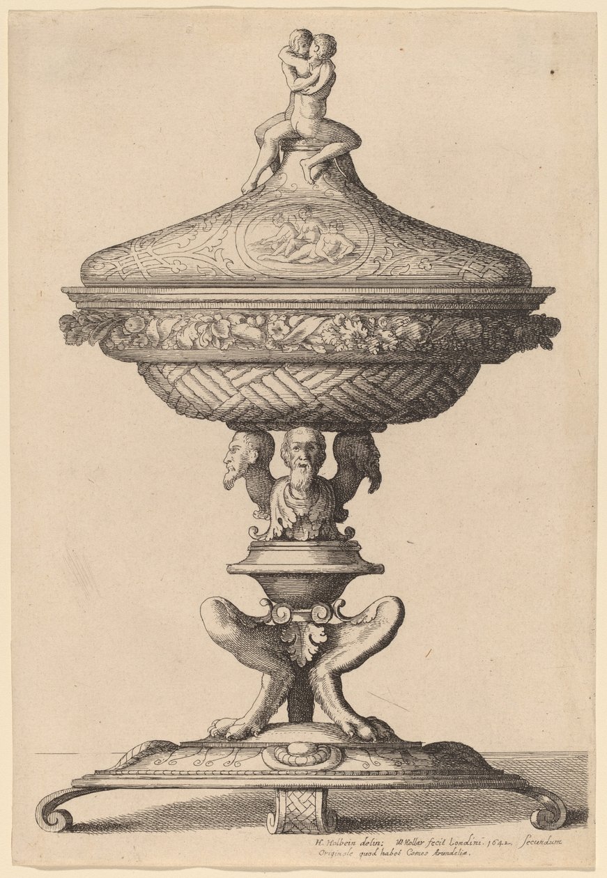 Versierde Beker door Wenceslaus Hollar after Hans Holbein the Younger