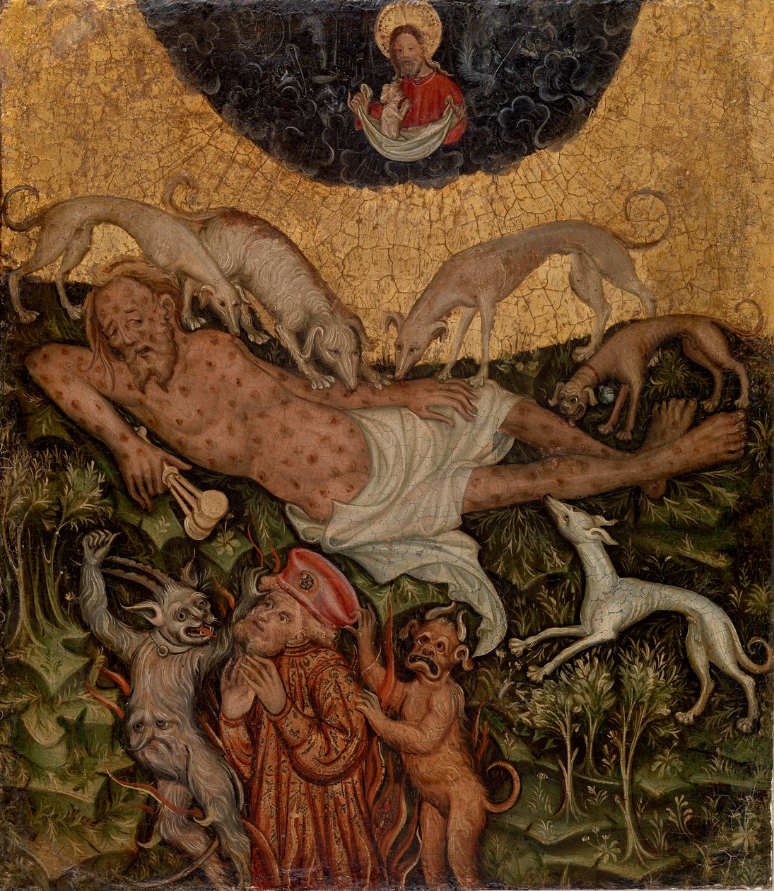 Genezing van Lazarus door Westphalian Master