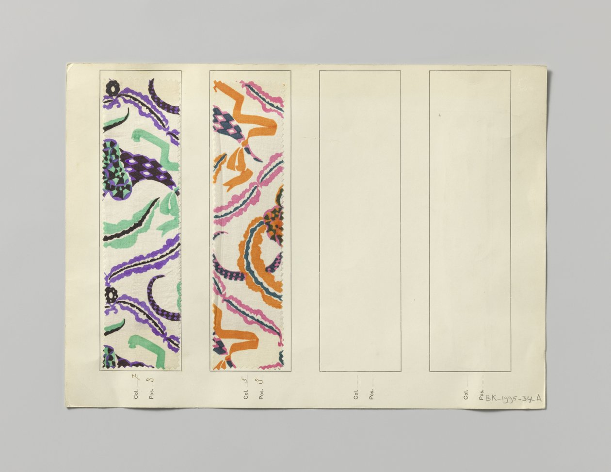 Staal met bedrukte zijde, dessin Blumenhorn door Wiener Werkstätte