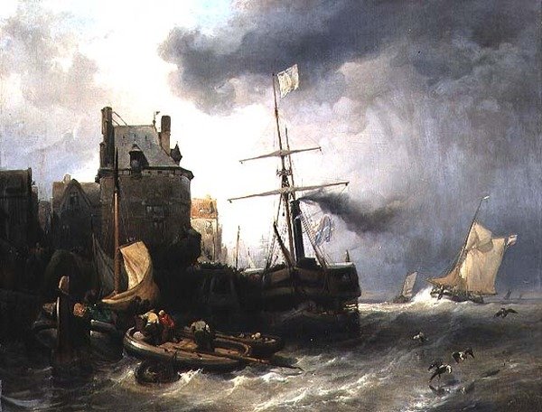 De Storm bij Duinkerken door Wijnand Joseph Nuyen