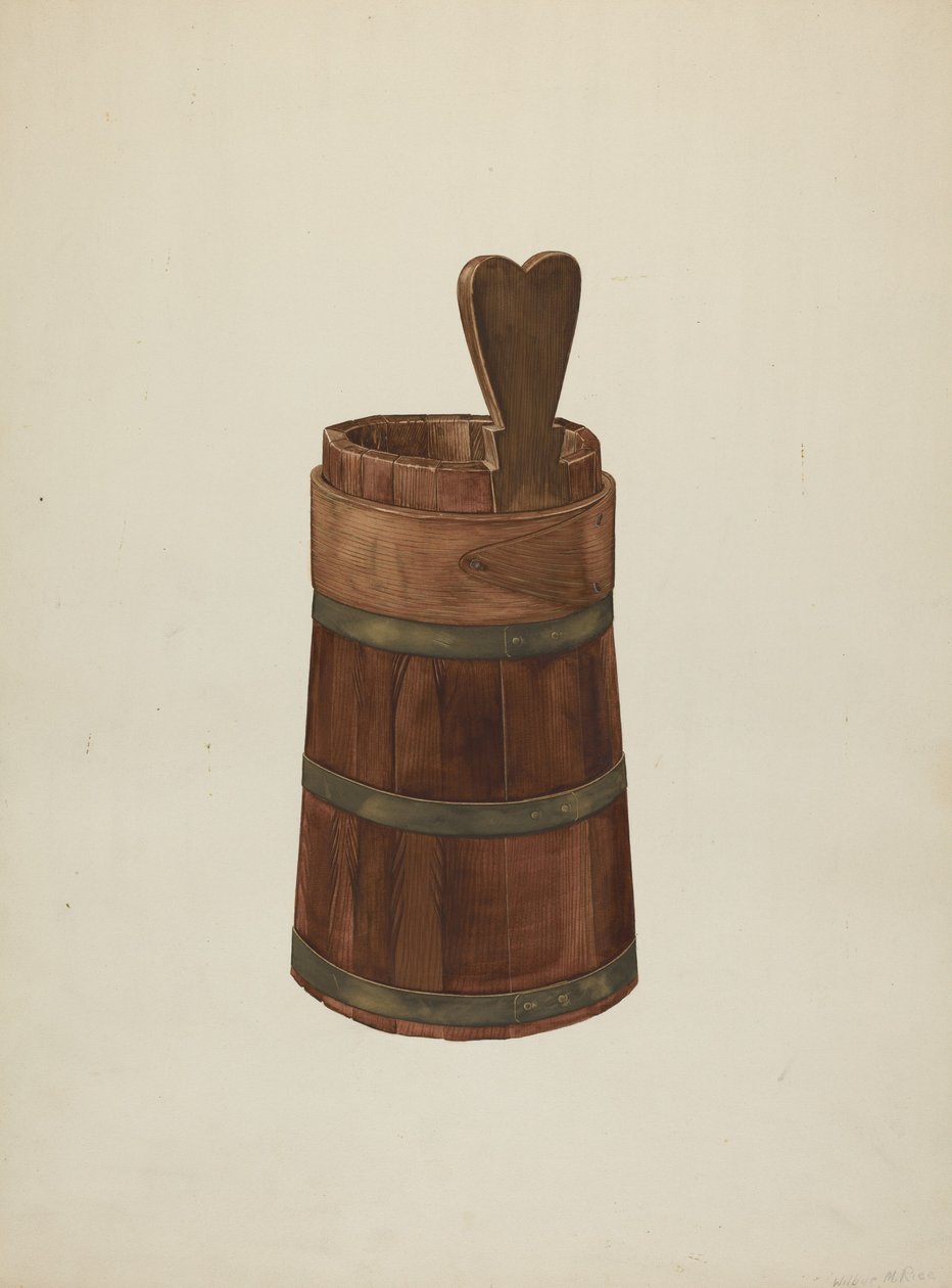 Houten beker, ca. 1941 door Wilbur M Rice