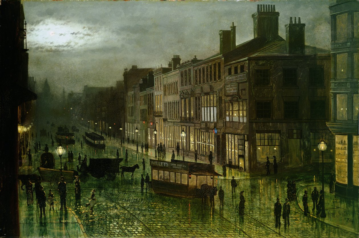 Briggate, Leeds door Wilfred Jenkins