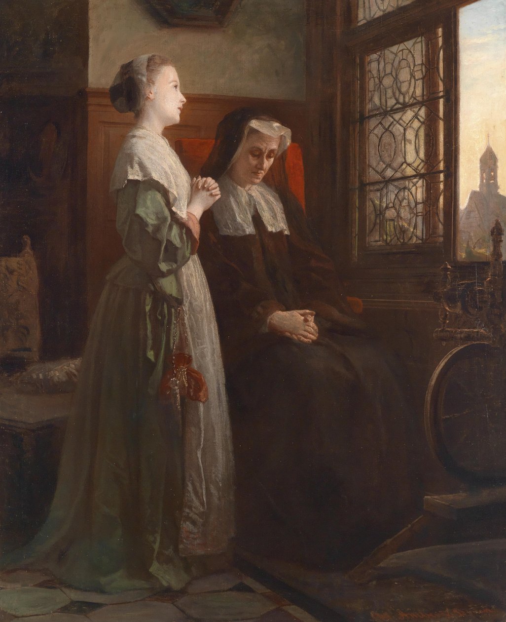 Avondklok door Wilhelm Amberg