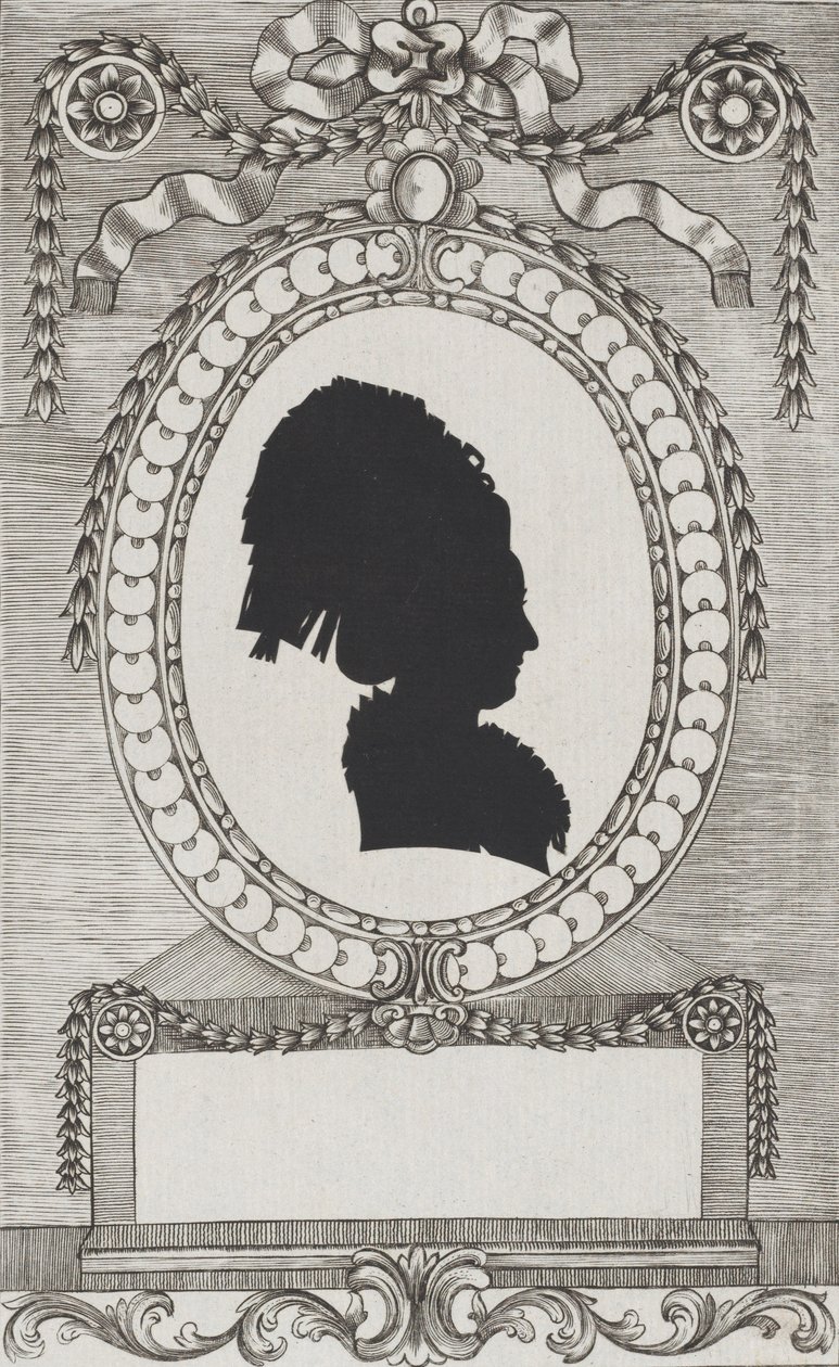 Silhouet van Gräfin Enzenberg, Stiftsfräulein door Wilhelm Ackermann